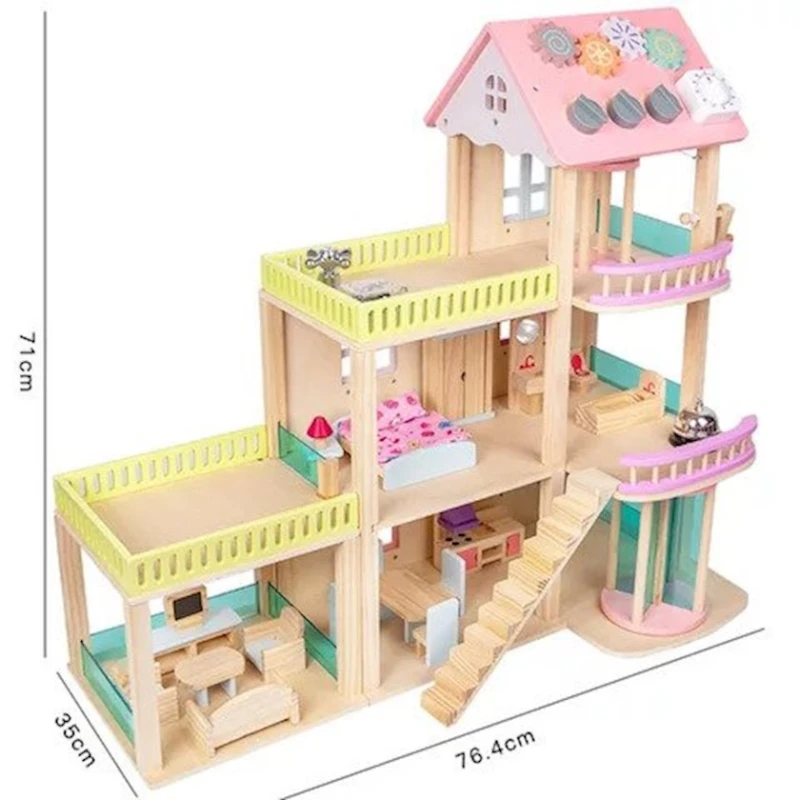 Дом для кукол DH-18, 71x76.4x35 см Дом для кукол DH-18, 71x76.4x35 см
