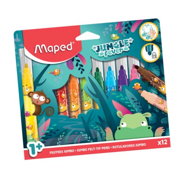 Набор фломастеров Maped Jungle Fever Jumbo 846900, 12 цветов