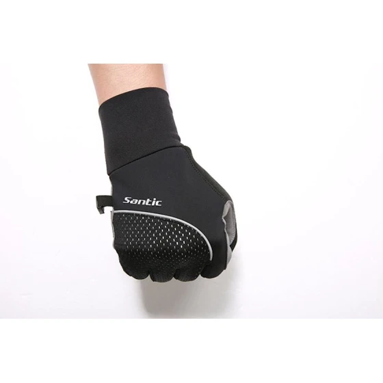 Велоперчатки Santic 0P079H, черные/серые, полиэстер, размер L Велоперчатки Santic 0P079H, черные/серые, полиэстер, размер L