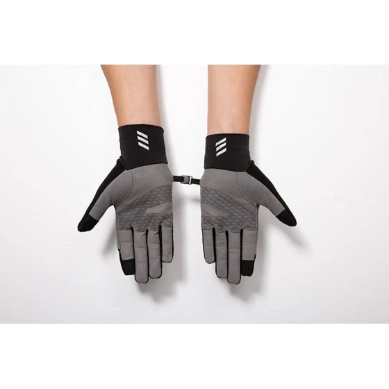 Велоперчатки Santic 0P079H, черные/серые, полиэстер, размер L Велоперчатки Santic 0P079H, черные/серые, полиэстер, размер L