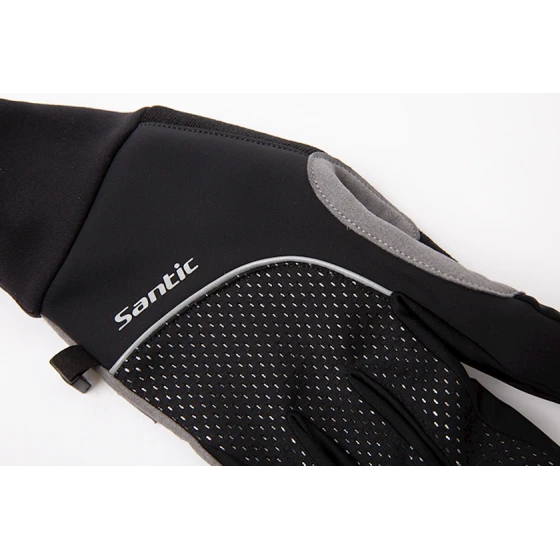 Велоперчатки Santic 0P079H, черные/серые, полиэстер, размер L Велоперчатки Santic 0P079H, черные/серые, полиэстер, размер L