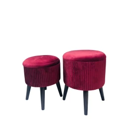 Пуфик, красный, 2 шт Пуфик, красный, 2 шт