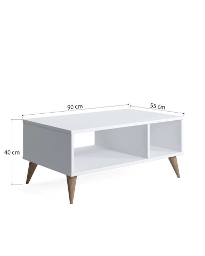 Jurnal masası TV Stend M5, LDSP, ağ, 90x40x55 sm
