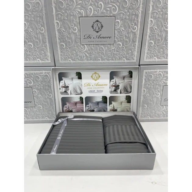 Yataq dəsti MiraNova FS-580, mələfə 170х240 sm, yorğan üzü 160х220 sm, yastıq üzü 50x70 sm, birnəfərlik, pambıq, boz