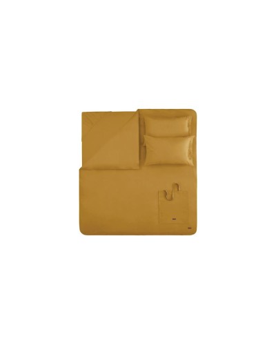 Yataq dəsti Yataş Plain XL, yorğan üzü 220x240 sm, mələfə 180x200 sm, yastıq üzü 50x70 sm (2 əd), ikinəfərlik, pambıq, sarı