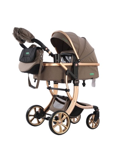 Uşaq arabası Kidilo G600+C, qəhvəyi