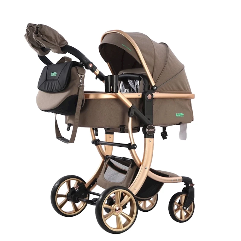 Uşaq arabası Kidilo G600+C, qəhvəyi