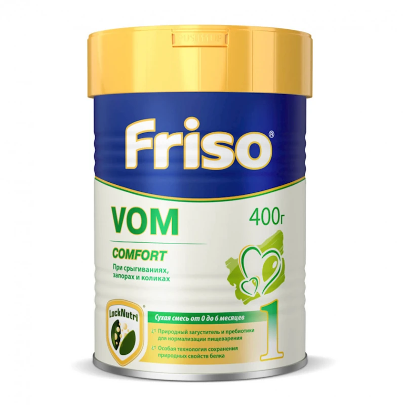 Сухая молочная смесь Friso VOM Comfort 1, 0-6 мес, 400 г Сухая молочная смесь Friso VOM Comfort 1, 0-6 мес, 400 г