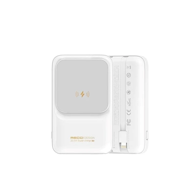 Xarici akkumulyator Recci Polaris RPB-W10 10000mAh White Xarici akkumulyator Recci Polaris RPB-W10 10000mAh White