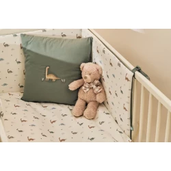Набор с мягкой защитой в кроватку Dinosaurus, хлопок, белый/зелёный, 7 предметов
