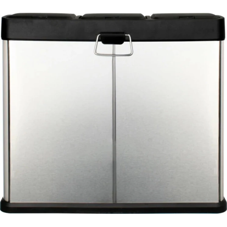 Мусорный контейнер с педалью Cetap, серый, 3x8 л