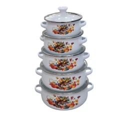 Набор кастрюль SHA-00004684, эмаль, разноцветный, 16/18/20/22/24 см, 5 шт