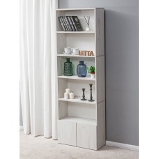 Stellaj Letta Stvorki Dub White, 181х24х60 sm, LDSP, ağ