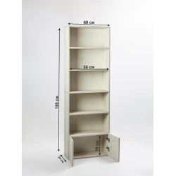 Стеллаж Letta Stvorki Dub White, 181х24х60 см, ЛДСП, белый