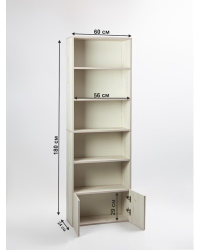 Stellaj Letta Stvorki Dub White, 181х24х60 sm, LDSP, ağ