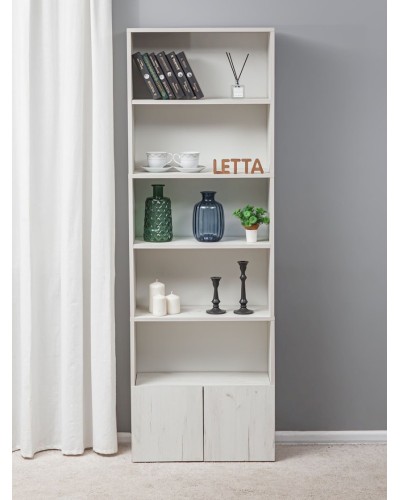 Stellaj Letta Stvorki Dub White, 181х24х60 sm, LDSP, ağ