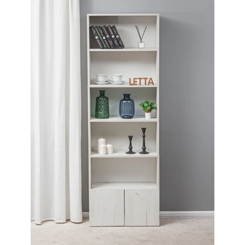 Стеллаж Letta Stvorki Dub White, 181х24х60 см, ЛДСП, белый Стеллаж Letta Stvorki Dub White, 181х24х60 см, ЛДСП, белый