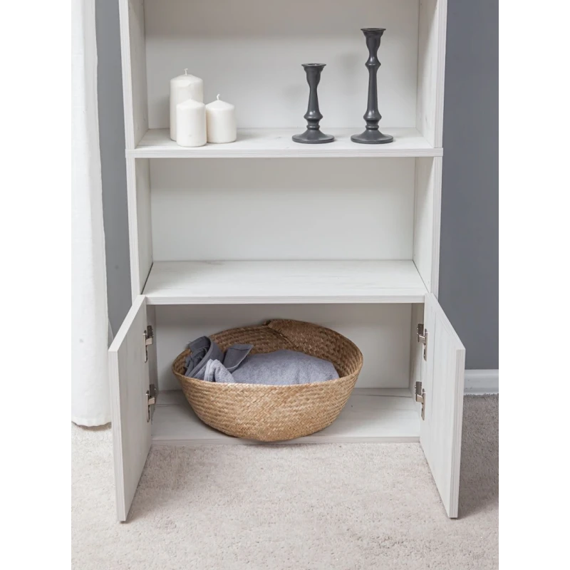 Стеллаж Letta Stvorki Dub White, 181х24х60 см, ЛДСП, белый Стеллаж Letta Stvorki Dub White, 181х24х60 см, ЛДСП, белый