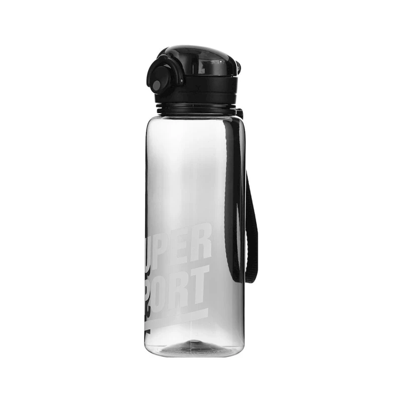 İdman su qabı Miniso Bouncing Tritan Bottle with Strap Black, 700 ml