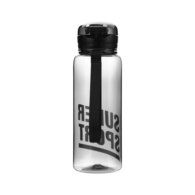İdman su qabı Miniso Bouncing Tritan Bottle with Strap Black, 700 ml