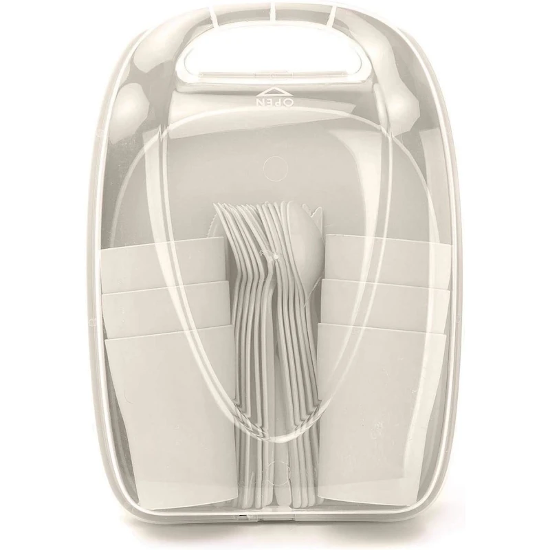 Набор для пикника Madame Coco B07YNNQ1NS, 6 персон, 32 предмета, молочный Набор для пикника Madame Coco B07YNNQ1NS, 6 персон, 32 предмета, молочный