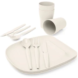 Набор для пикника Madame Coco B07YNNQ1NS, 6 персон, 32 предмета, молочный Набор для пикника Madame Coco B07YNNQ1NS, 6 персон, 32 предмета, молочный