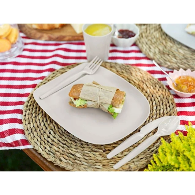 Набор для пикника Madame Coco B07YNNQ1NS, 6 персон, 32 предмета, молочный Набор для пикника Madame Coco B07YNNQ1NS, 6 персон, 32 предмета, молочный