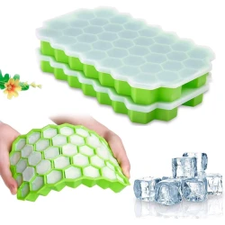 Силиконовый лоток для льда на 37 отделений, шестиугольный Силиконовый лоток для льда на 37 отделений, шестиугольный