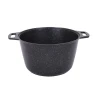 Кастрюля Kukmara Мраморная kmt102-1a, с крышкой, алюминий, черная, 30 см, 10 л