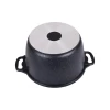 Кастрюля Kukmara Мраморная kmt102-1a, с крышкой, алюминий, черная, 30 см, 10 л