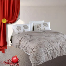 Yataq dəsti Narlı 001105, yorğan üzü 160x220 sm, mələfə 180x240 sm, yastıq üzü 50х70 sm, birnəfərlik, pambıq, rəngbərəng