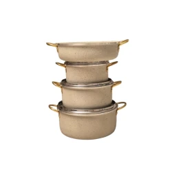 Набор кастрюль VIP SHA-00004384, гранит, бежевый, 20/24/28 см