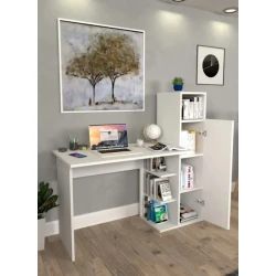 Письменный стол Diamond, белый, 45x122x75/140см Письменный стол Diamond, белый, 45x122x75/140см