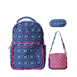 Dəst Glossy Bird GB2595P-V, bel çantası, mini çanta və qələmdan, bənövşəyi, 40x28 sm