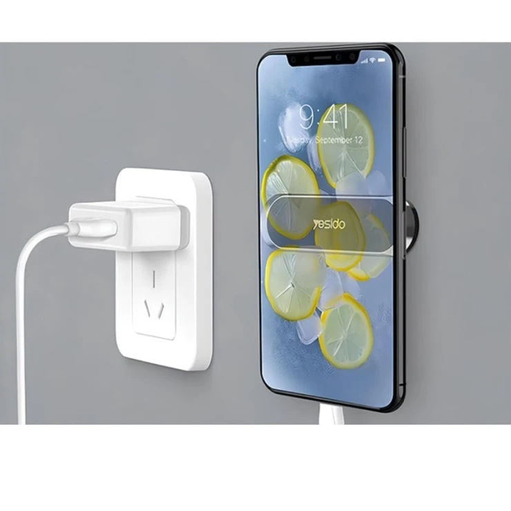 Магнитный держатель для телефона Yesido C55 Black/Silver Магнитный держатель для телефона Yesido C55 Black/Silver