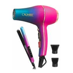 Фен с выпрямителем для волос Cronier CR-6822 Blue/Pink