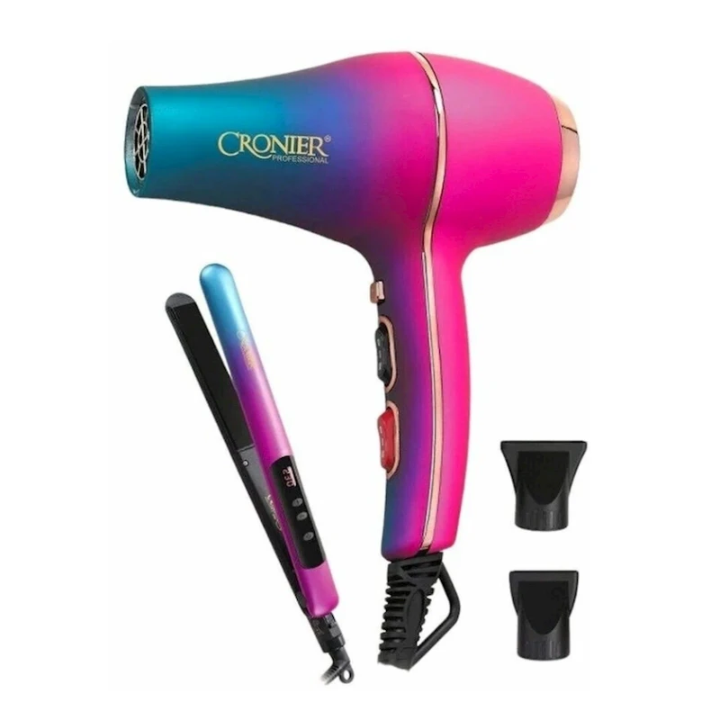 Фен с выпрямителем для волос Cronier CR-6822 Blue/Pink Фен с выпрямителем для волос Cronier CR-6822 Blue/Pink