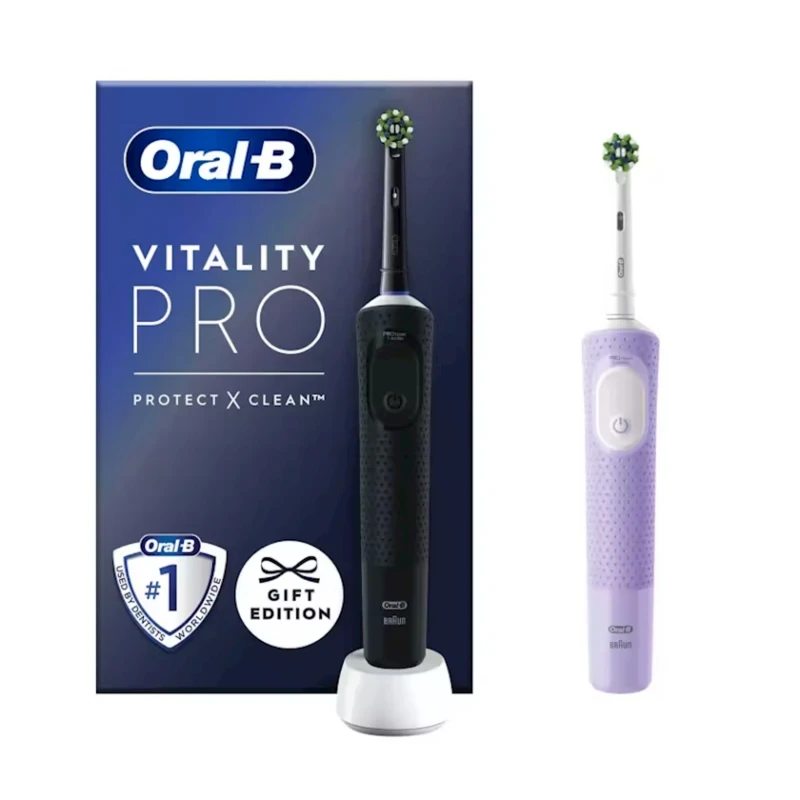 Электрическая зубная щетка Oral-B D103, фиолетовый/черный Электрическая зубная щетка Oral-B D103, фиолетовый/черный