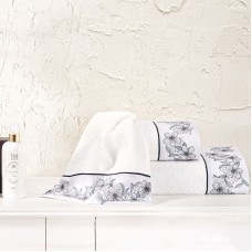 Dəsmal dəsti və aromatlaşdırıcı Tivolyo Home Martha, pambıq, ağ, 3 əd, 30x50/50x100/75x150 sm, 400 ml