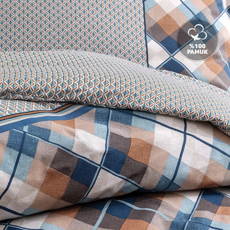 Yataq dəsti Yataş Brice XL yorğan üzü 240x220 sm, mələfə 280x240 sm, yastıq üzü 50x70, ikinəfərlik,rəngbərəng