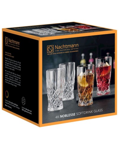 Alkoqolsuz içkilər üçün stəkan dəsti Nachtmann, 4 əd, 350 ml, büllur, şəffaf