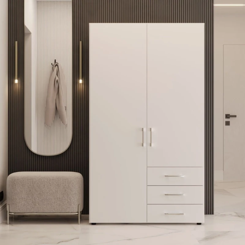 Шкаф Art Mebel Art-60-9, ЛДСП, белый, 50х60х210 см