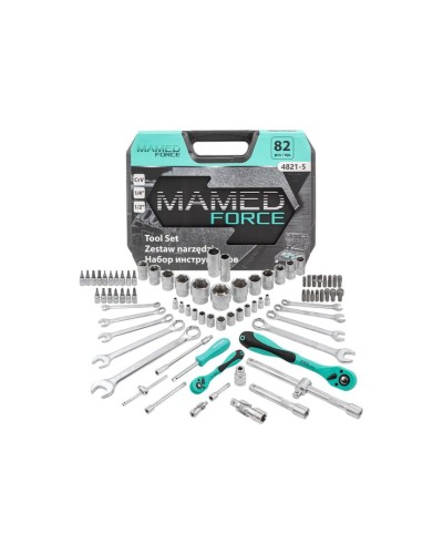 Alətlər dəsti MAMEDFORCE MF-4821-5, PROFI, 82 hissə, 1/4