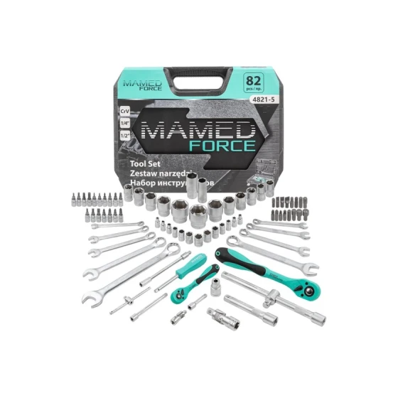 Набор инструментов MAMEDFORCE MF-4821-5, PROFI, 82 предмета, 1/4 Набор инструментов MAMEDFORCE MF-4821-5, PROFI, 82 предмета, 1/4