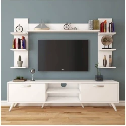 Тумба под ТВ 023, ЛДСП, белая Тумба под ТВ 023, ЛДСП, белая