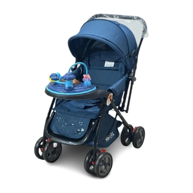 Детская коляска 008, полиэстер/алюминий, синяя, 0+ лет Детская коляска 008, полиэстер/алюминий, синяя, 0+ лет