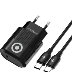 Şəbəkə enerji toplama cihazı Euroacs EU-MG616 С PD 20 W, Qara