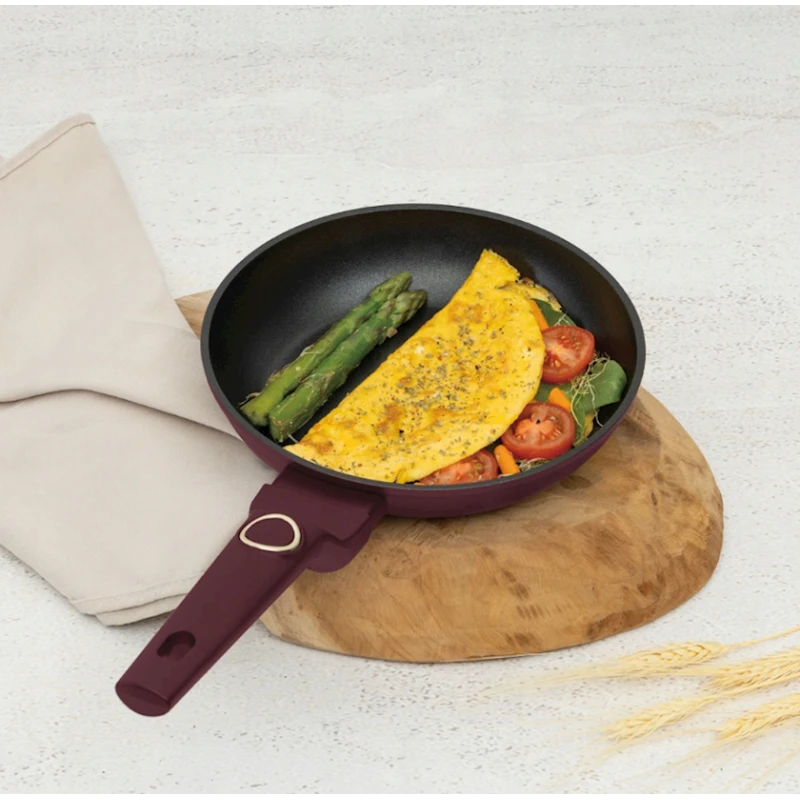 Набор сковородок Berlinger Haus Leonardo Collection BH-8049, 3 шт, 20/24/28 см, алюминий, бордовый