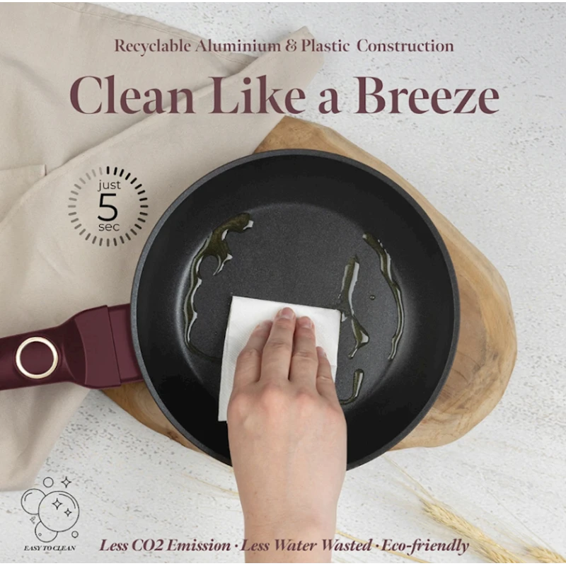 Набор сковородок Berlinger Haus Leonardo Collection BH-8049, 3 шт, 20/24/28 см, алюминий, бордовый