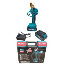 Bağban qayçısı Makota S32 С100М, elektrik, universal, 50 mm tiyə, 25 sm, mavi, PVC tutacaq, sürüşməyən örtük - Makota_TM_S32_S100M